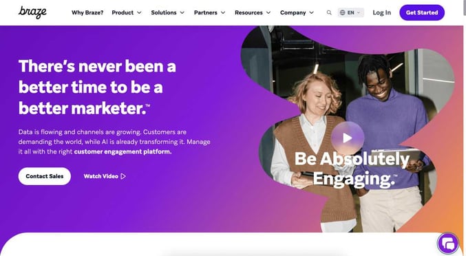Braze homepage