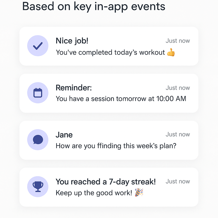 in app events